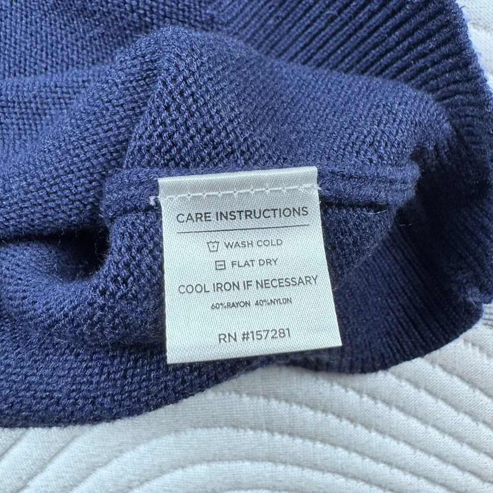 Mizzen Main Cassidy 1/4 Zip Pullover Men XXL Shirt Blue Performance Golf Stretch